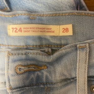 Levine high rise cropped jeans